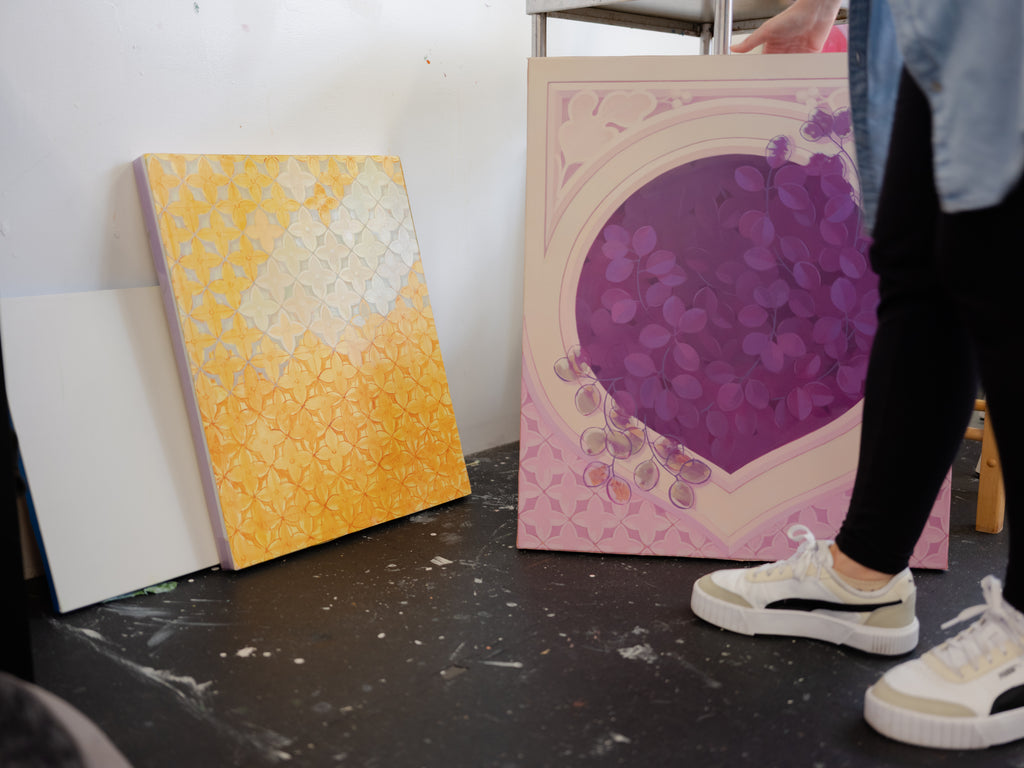 Painting by Lucía Rodríguez Pérez titled "Untitled (blinded niche III)" - 5.