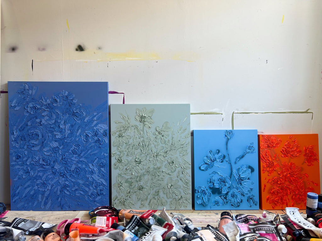 Painting by Erin Lynn Welsh titled "Monochromatic 19" - 5.