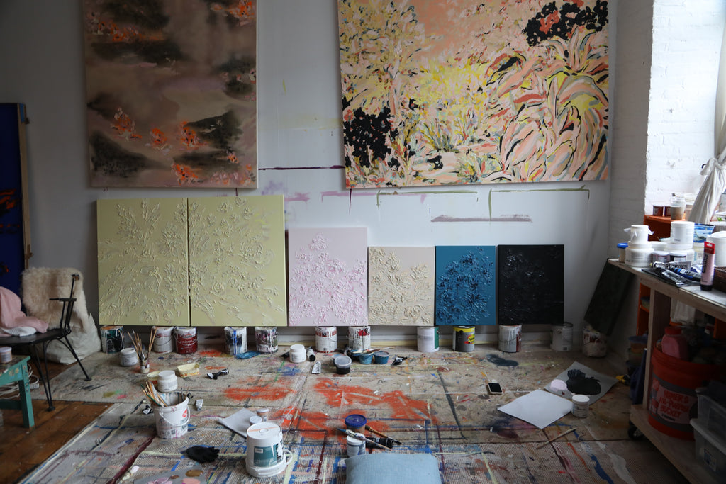 Painting by Erin Lynn Welsh titled "Monochromatic 5" - 6.