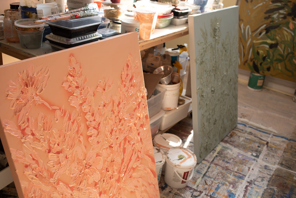Painting by Erin Lynn Welsh titled "Monochromatic 21" - 5.