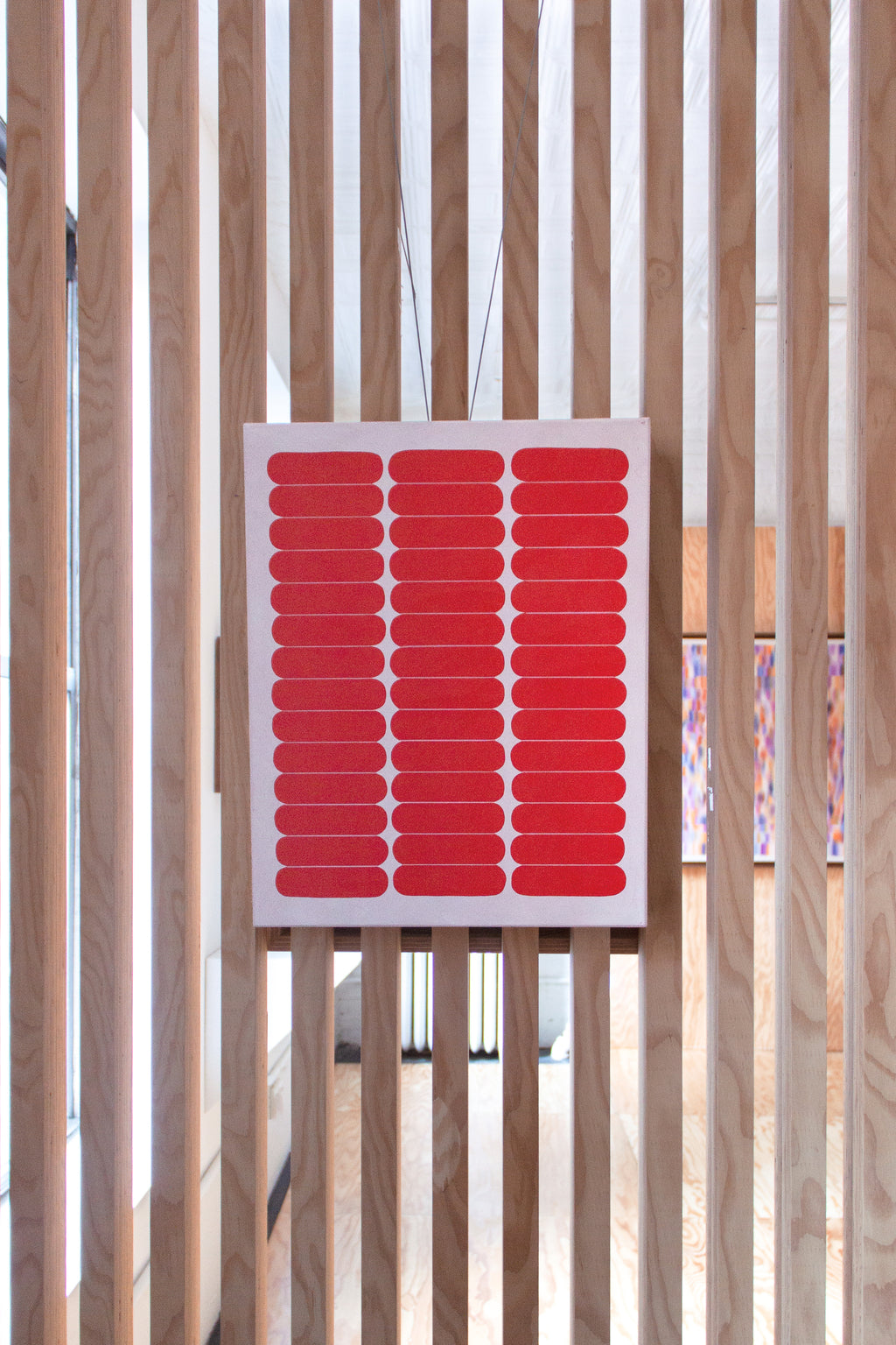 Painting by Arielle Zamora titled "Red Commandments" - 7.
