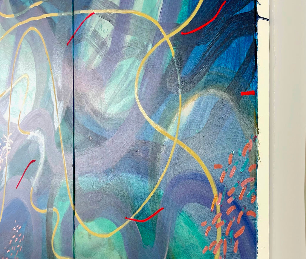 Painting by Aliza Cohen titled "Follow the Current" - 3.