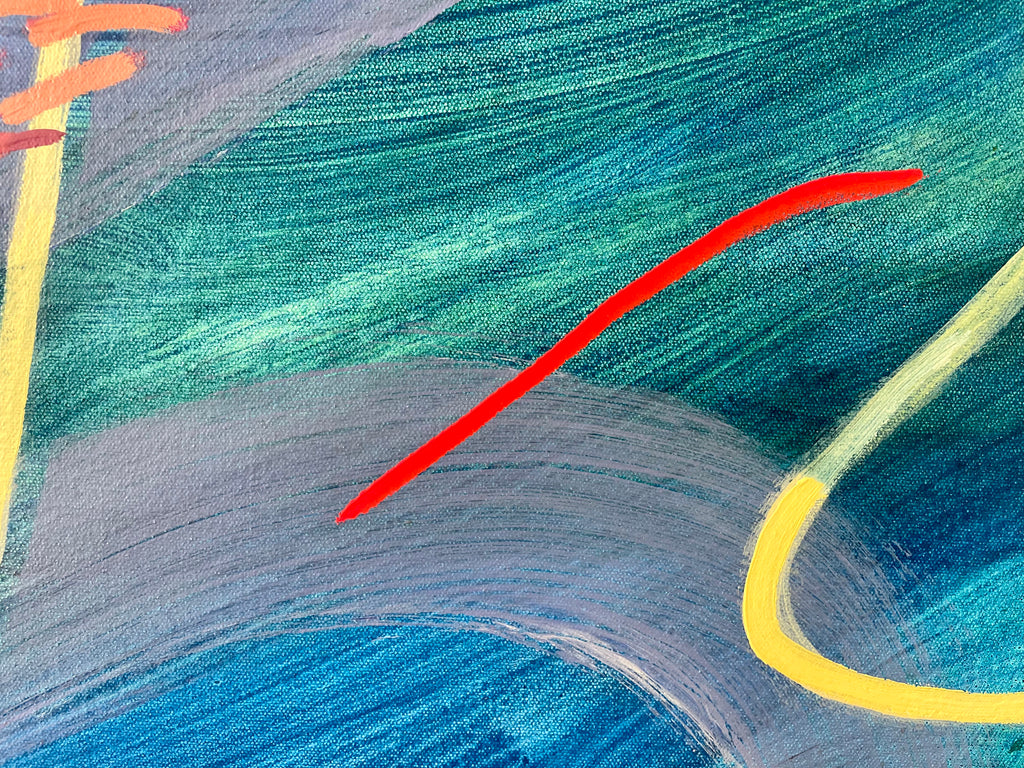 Painting by Aliza Cohen titled "Follow the Current" - 4.