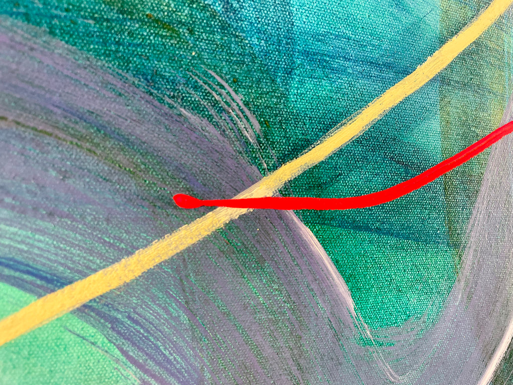 Painting by Aliza Cohen titled "Follow the Current" - 5.