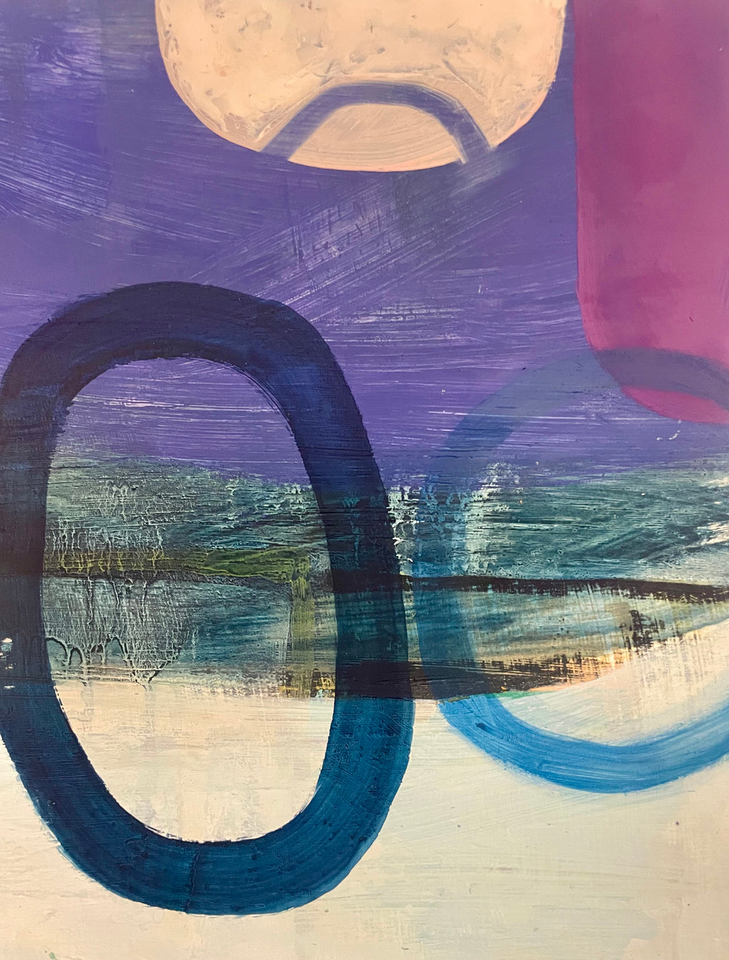 Painting by Aliza Cohen titled "Lone Palm" - 4.