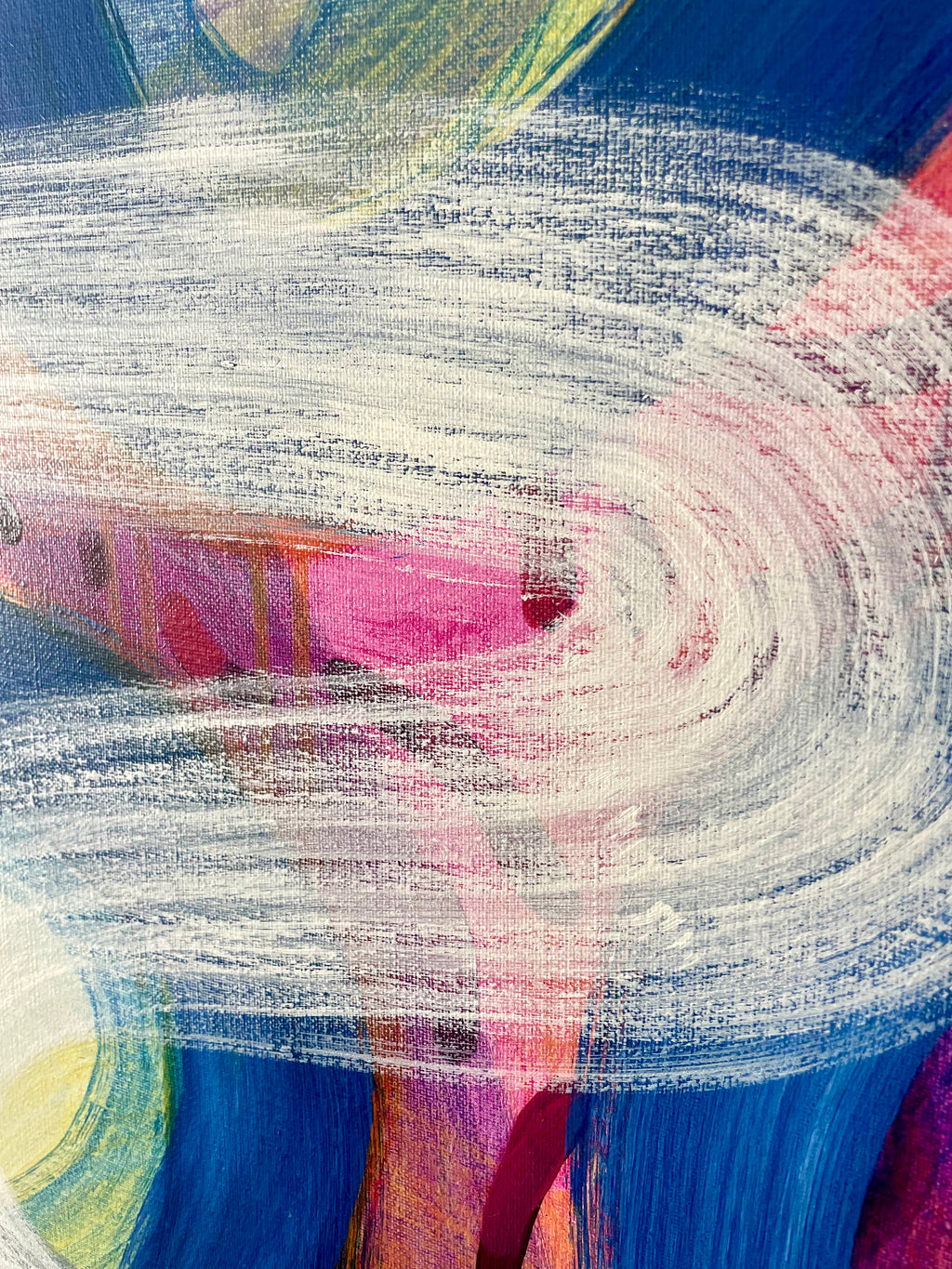 Painting by Aliza Cohen titled "Rain on the Harbor" - 3.