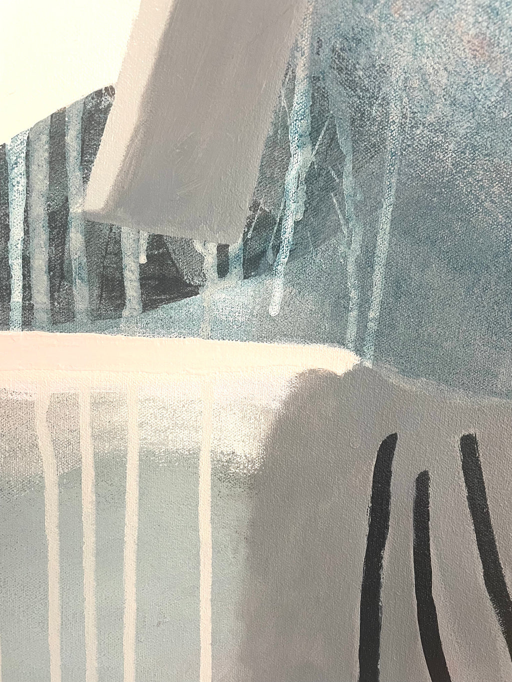 Painting by Aliza Cohen titled "Stuff Was Falling" - 3.