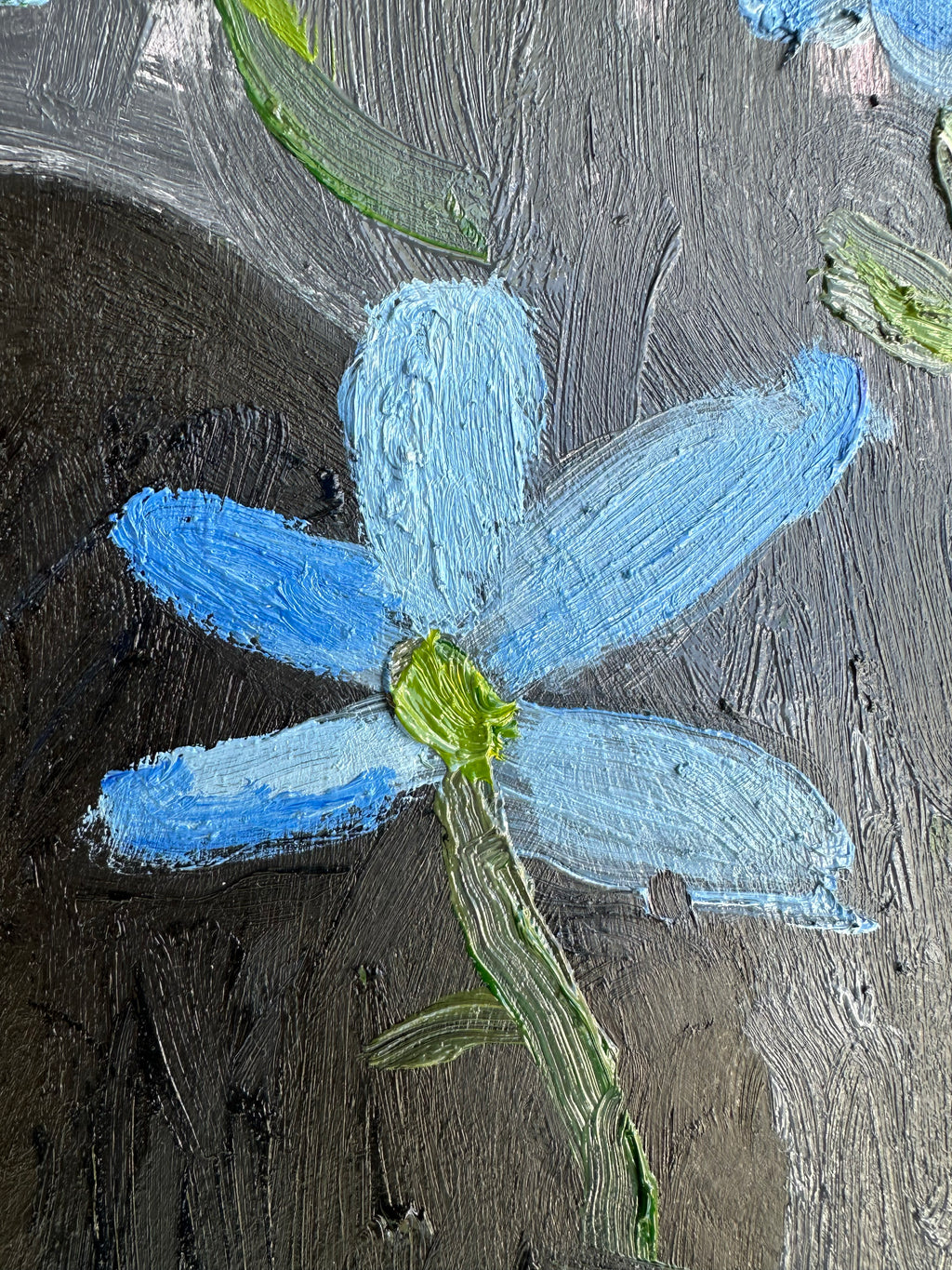 Painting by Andrew Alba titled "Blue" - 3.