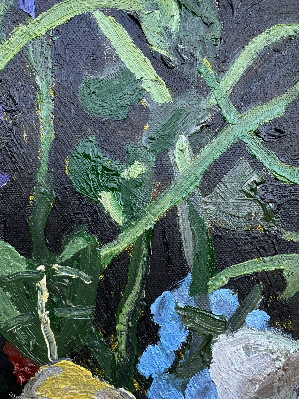 Painting by Andrew Alba titled "Blueberry Arrangement" - 3.