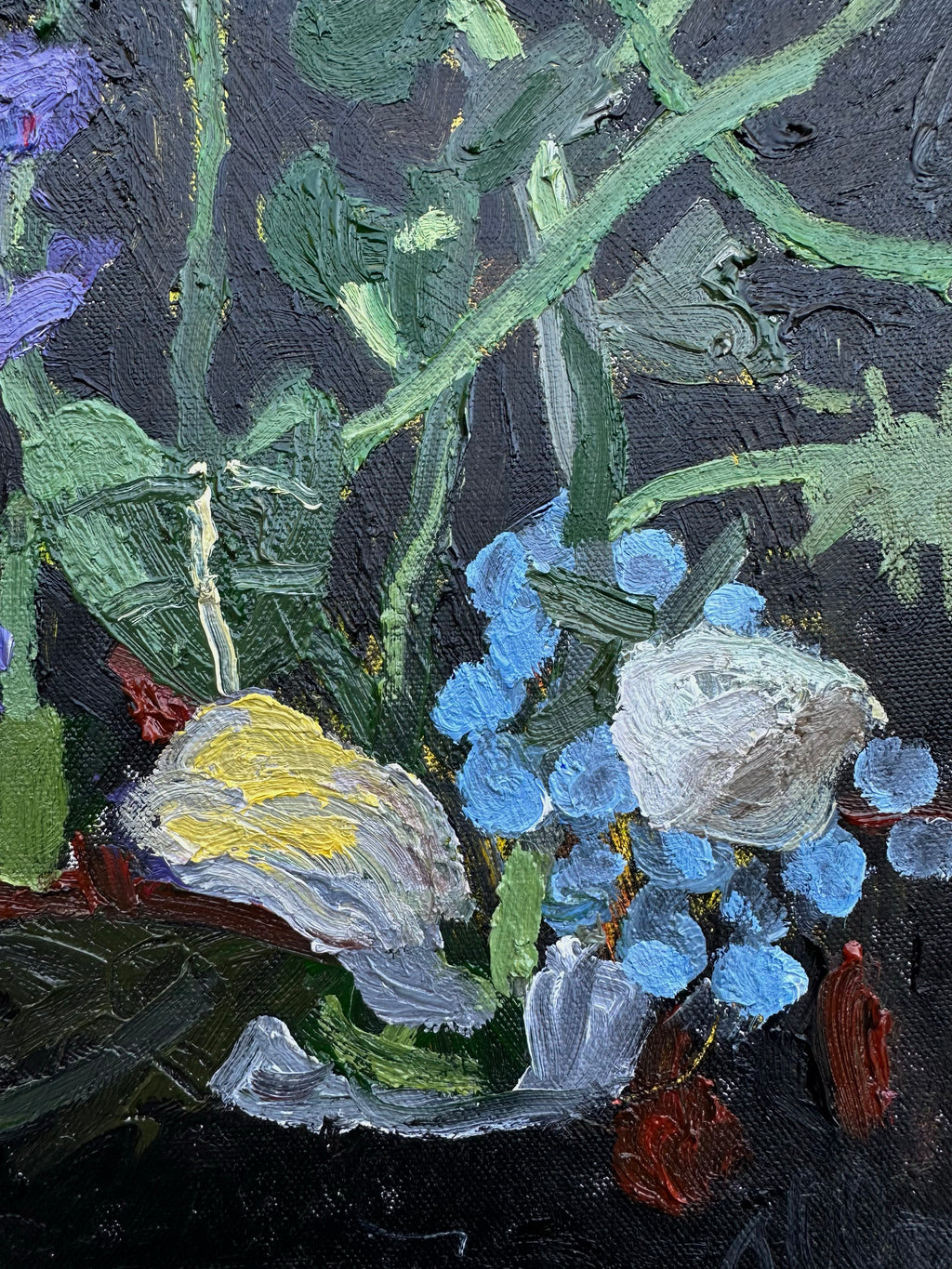 Painting by Andrew Alba titled "Blueberry Arrangement" - 4.