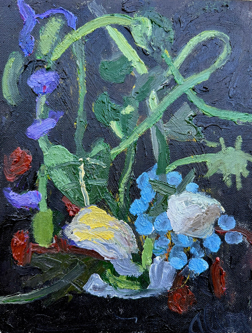 Painting by Andrew Alba titled "Blueberry Arrangement" - 2.