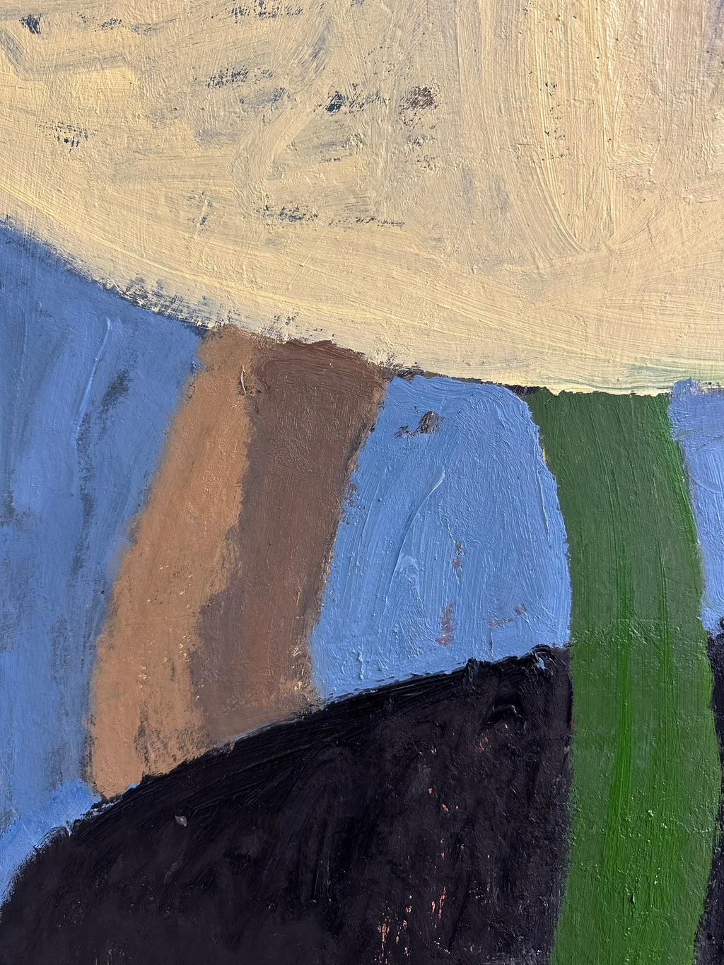 Painting by Andrew Alba titled "Figure With Poppy" - 3.