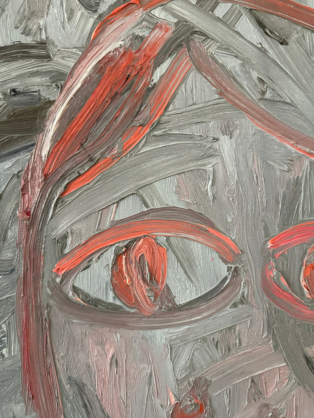 Painting by Andrew Alba titled "Girl Smoking" - 4.