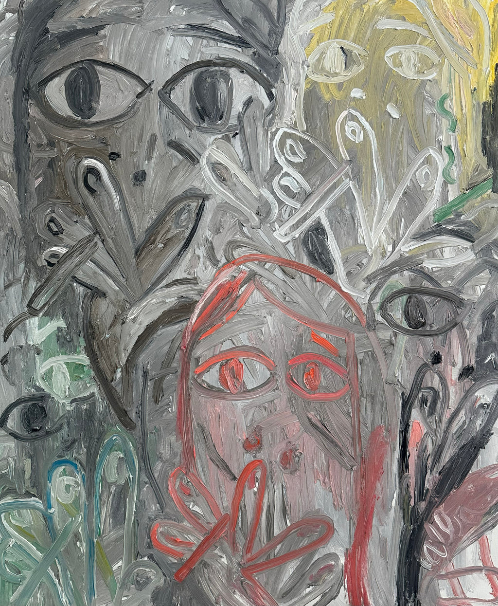 Painting by Andrew Alba titled "Girl Smoking" - 2.