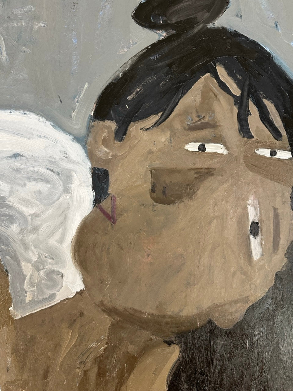 Painting by Andrew Alba titled "Las Caricias" - 3.