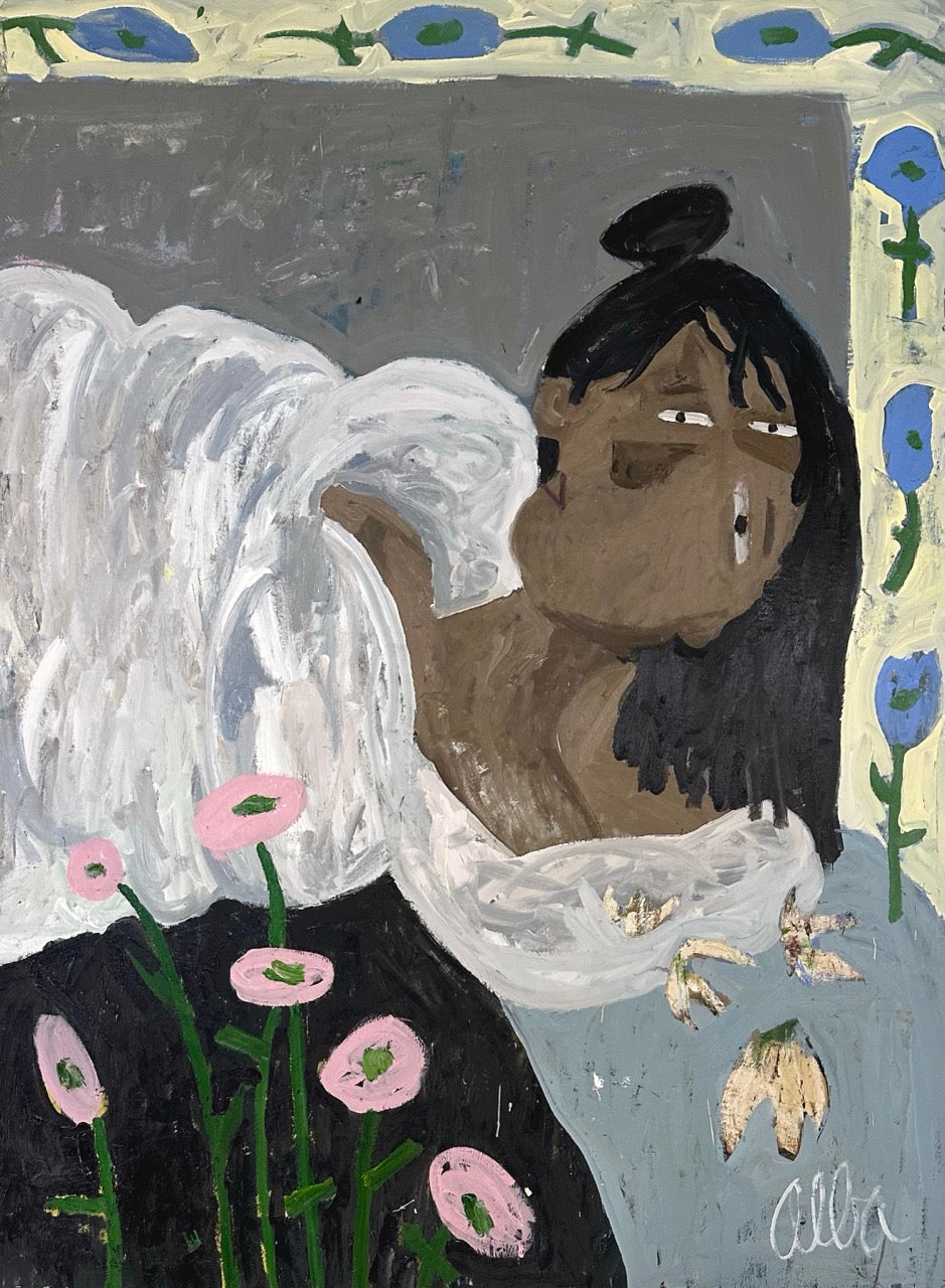 Painting by Andrew Alba titled "Las Caricias" - 2.