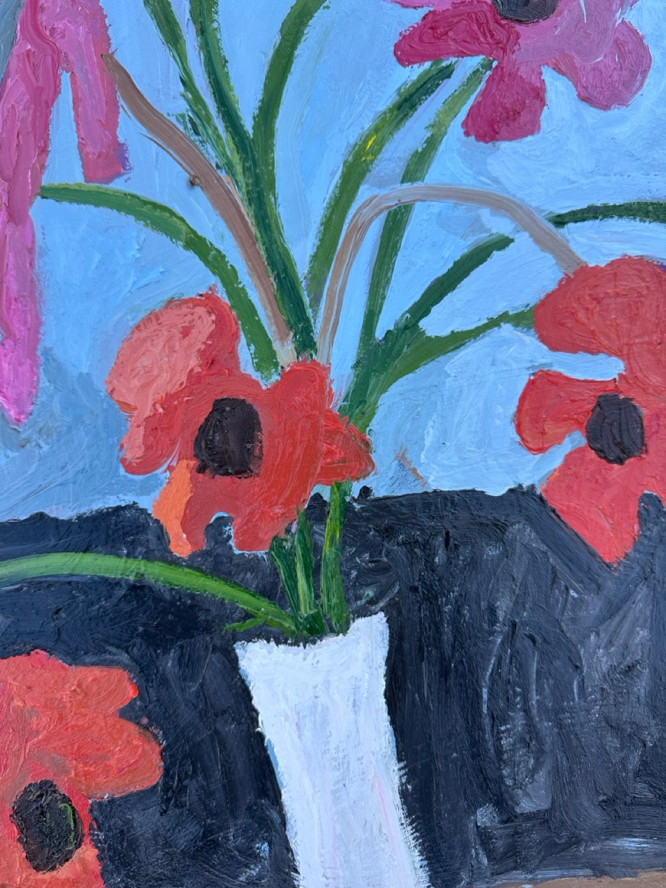 Painting by Andrew Alba titled "Marigolds" - 3.