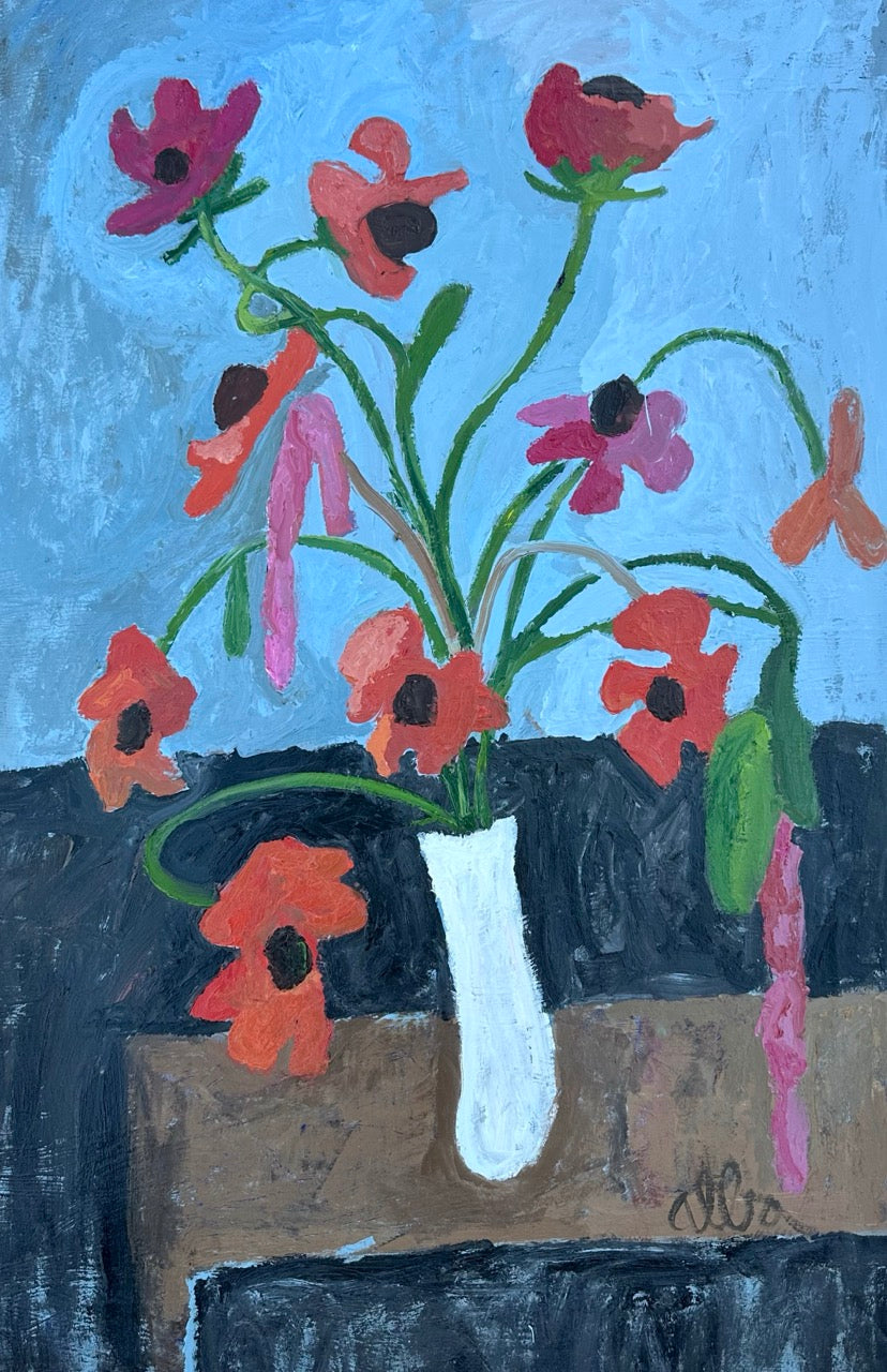 Painting by Andrew Alba titled "Marigolds" - 2.