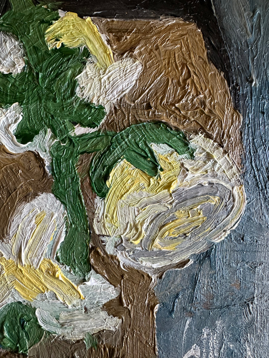 Painting by Andrew Alba titled "Messy Face" - 3.