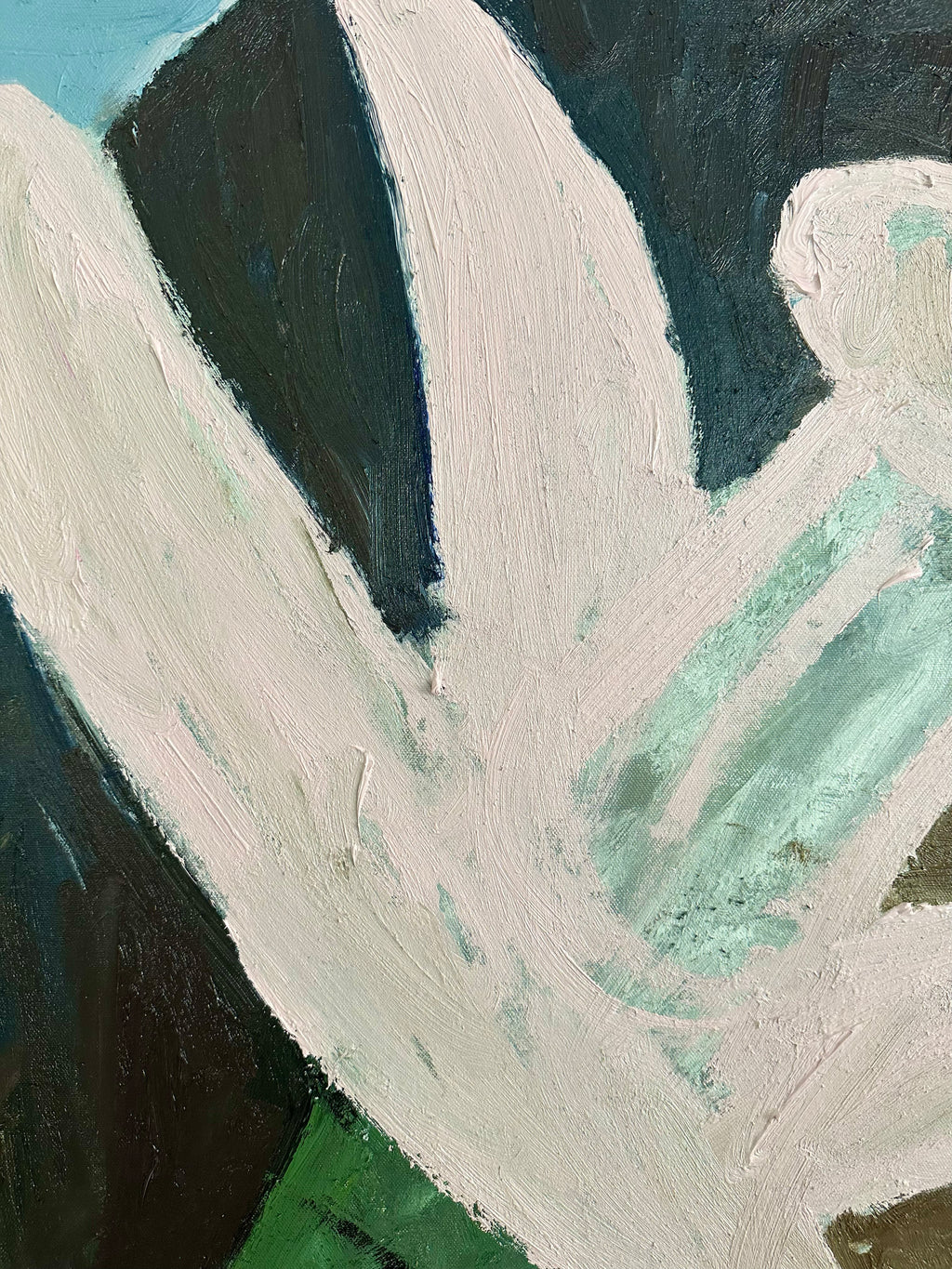 Painting by Andrew Alba titled "Pink Daffodil" - 3.