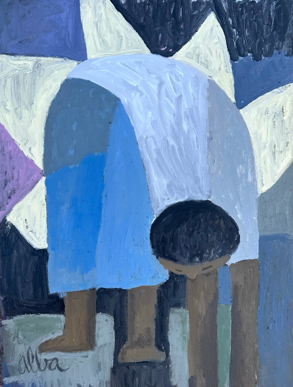 Painting by Andrew Alba titled "Sunflower" - 2.