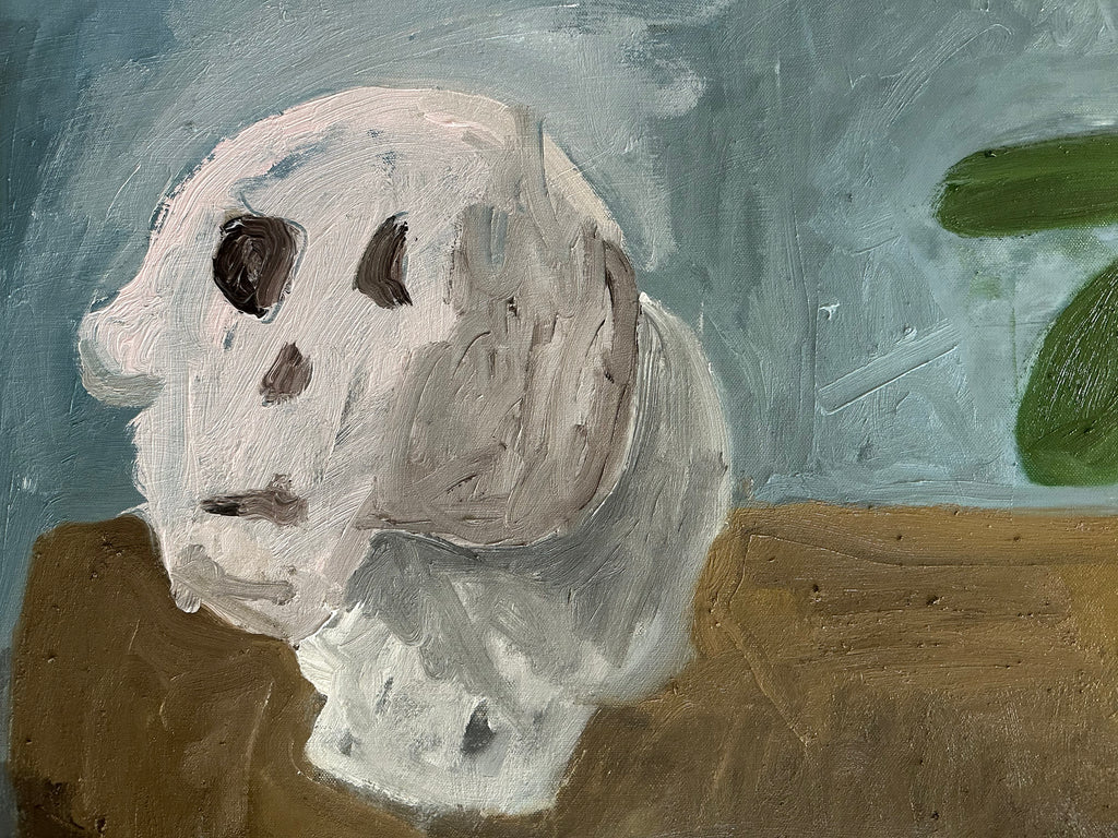 Painting by Andrew Alba titled "White Shadow Still Life" - 3.