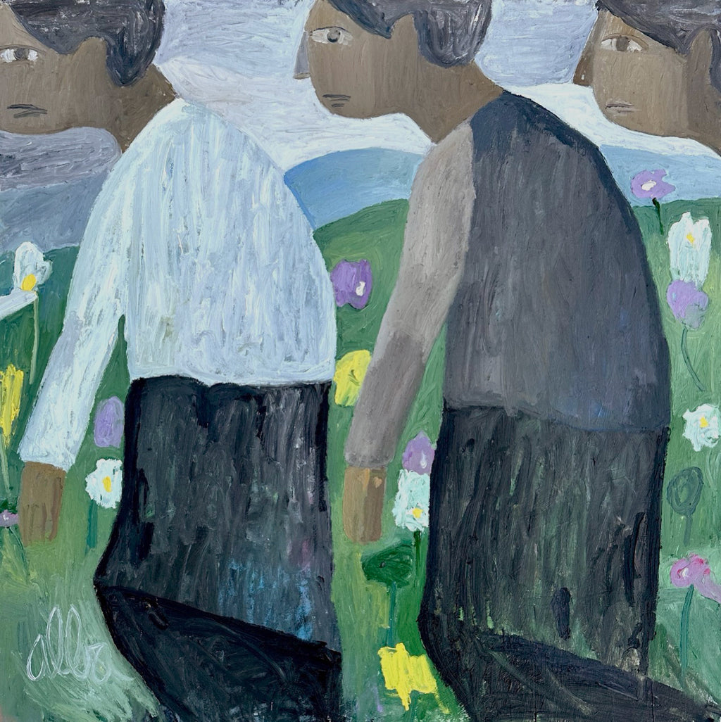 Painting by Andrew Alba titled "Wildflowers" - 4.