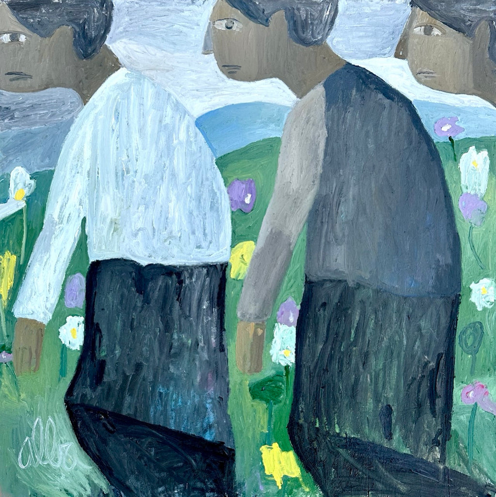 Painting by Andrew Alba titled "Wildflowers" - 2.