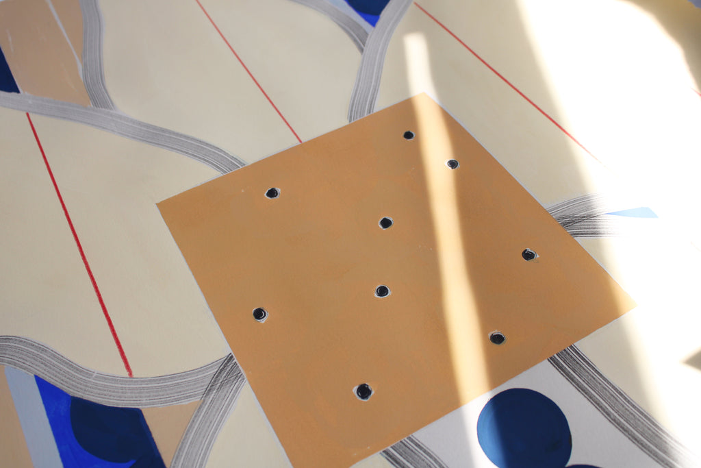Painting by Anna Koeferl titled "Domino Palm No. 5" - 5.