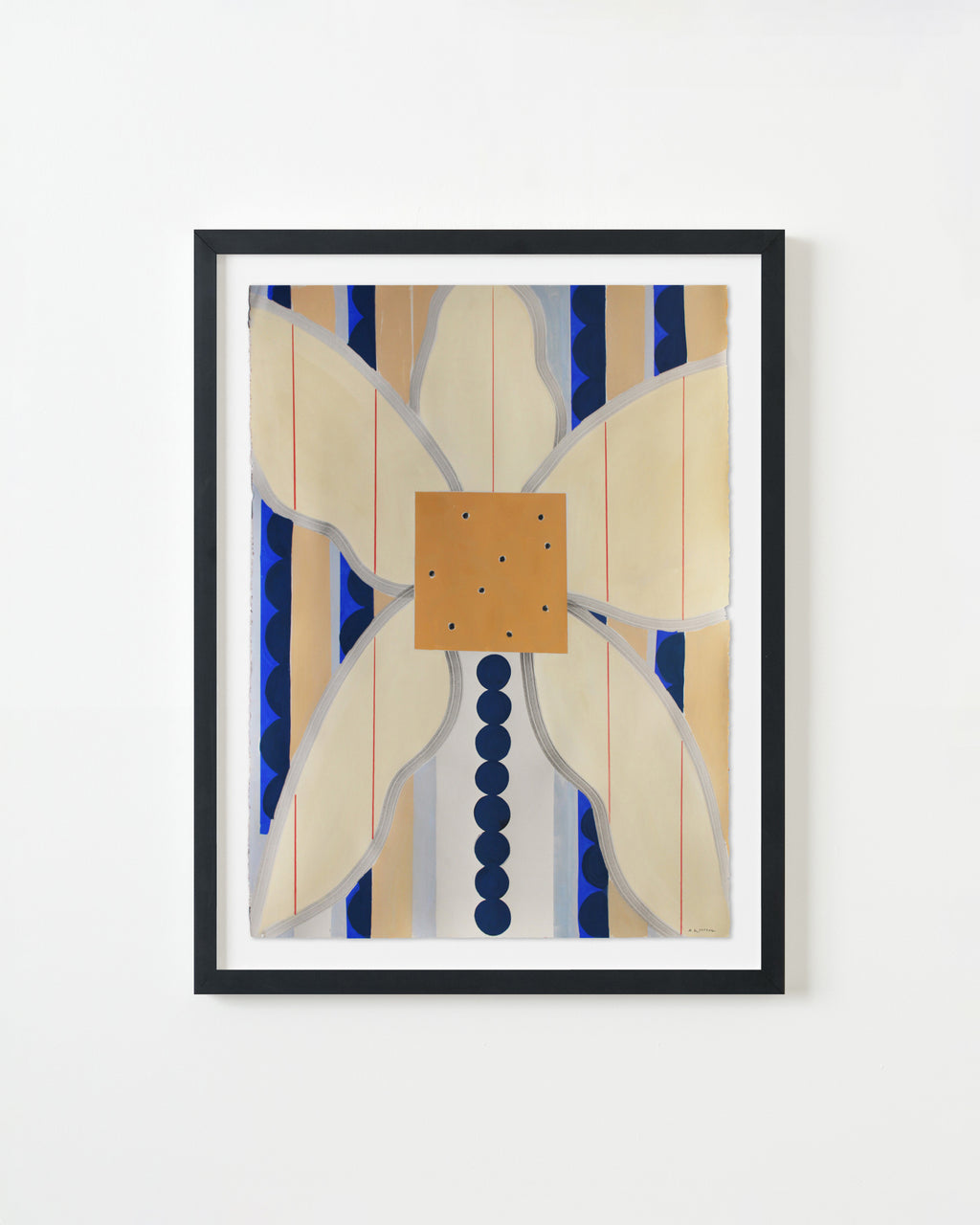 Painting by Anna Koeferl titled "Domino Palm No. 5" - 3.