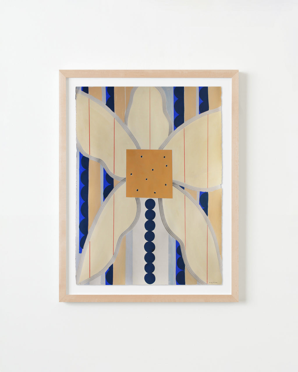 Painting by Anna Koeferl titled "Domino Palm No. 5" - 4.