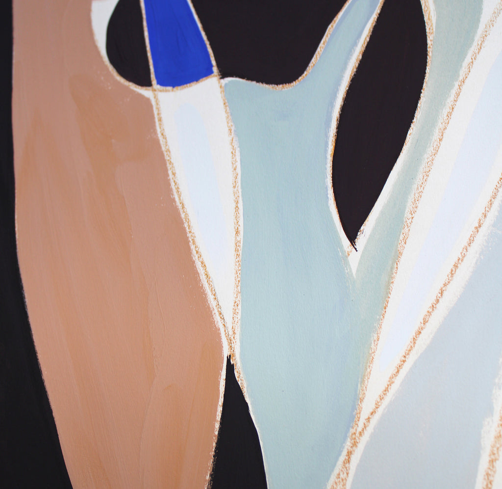 Painting by Anna Koeferl titled "Garden Geometries No. 2" - 3.