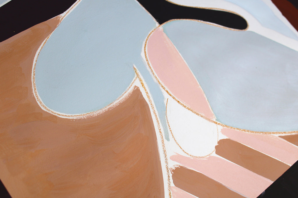 Painting by Anna Koeferl titled "Garden Geometries No. 3" - 4.