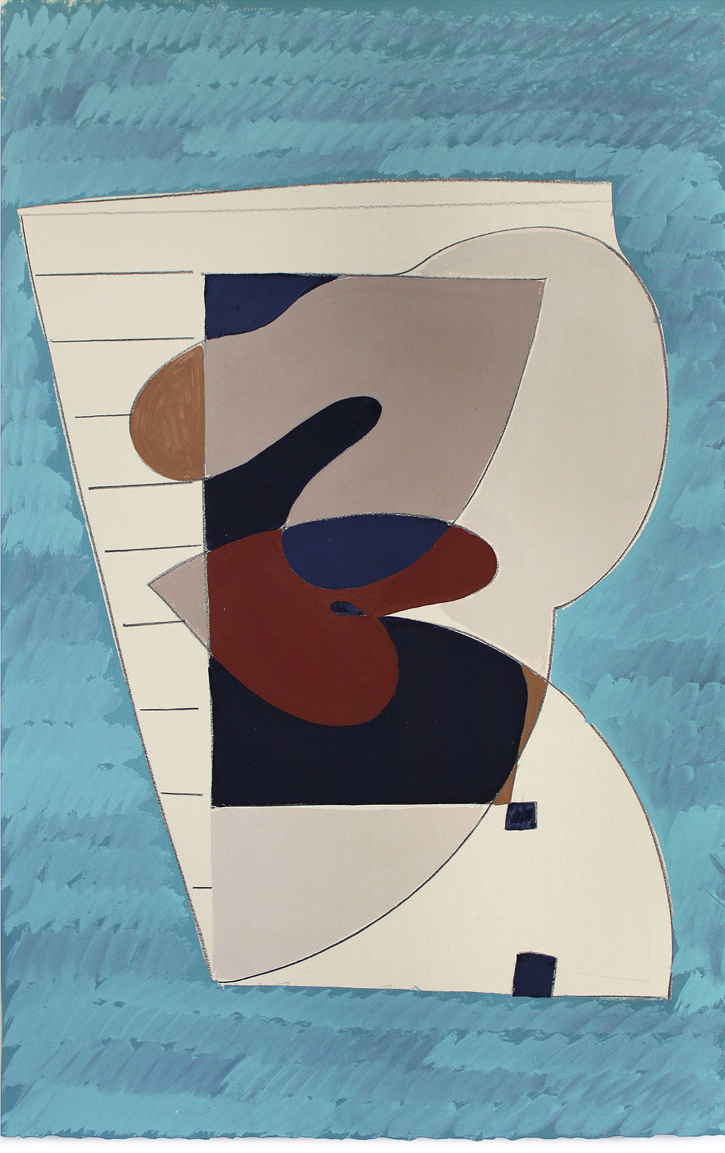 Painting by Anna Koeferl titled "Garden Study in Blue No. 1" - 2.