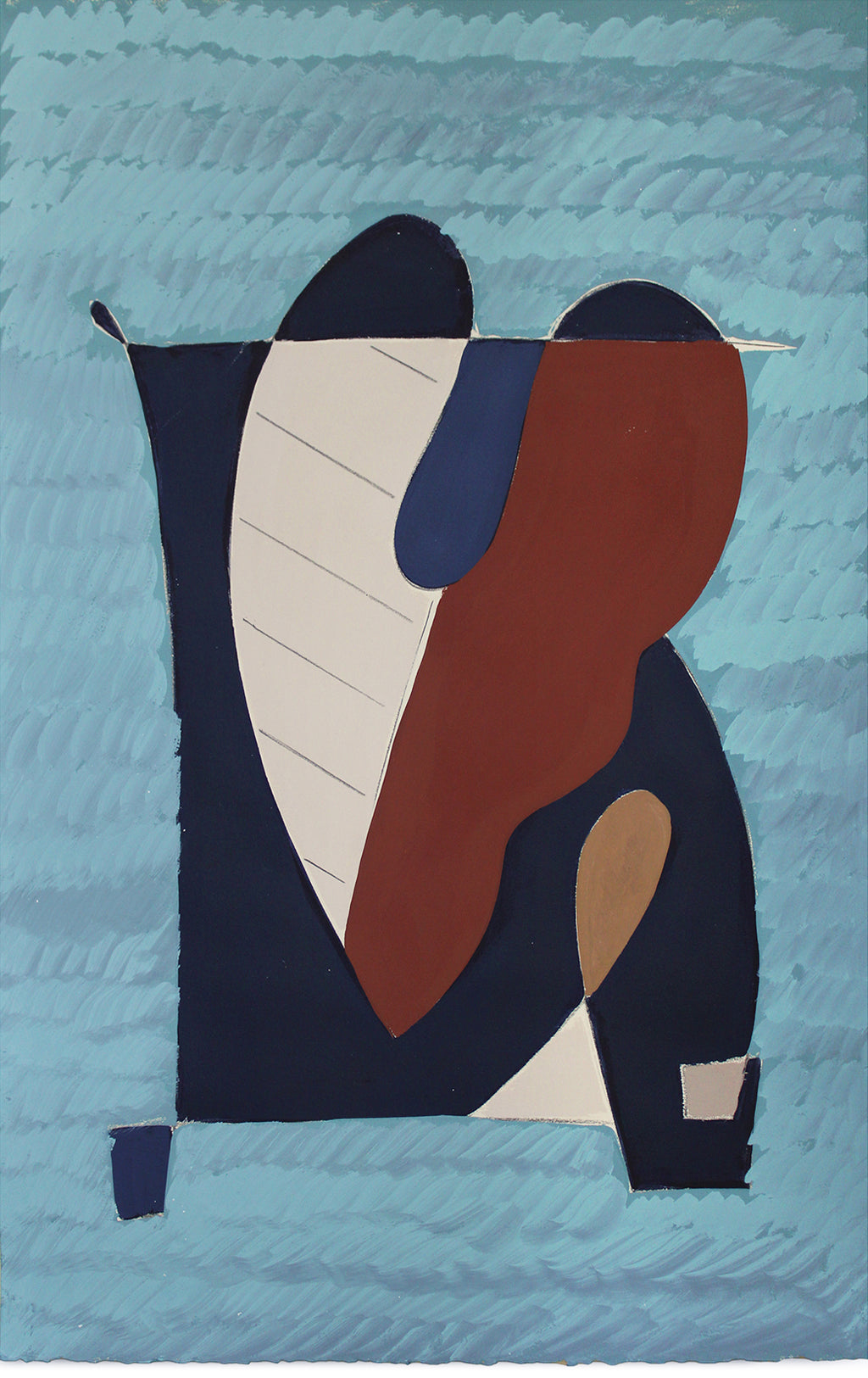 Painting by Anna Koeferl titled "Garden Study in Blue No. 2" - 2.