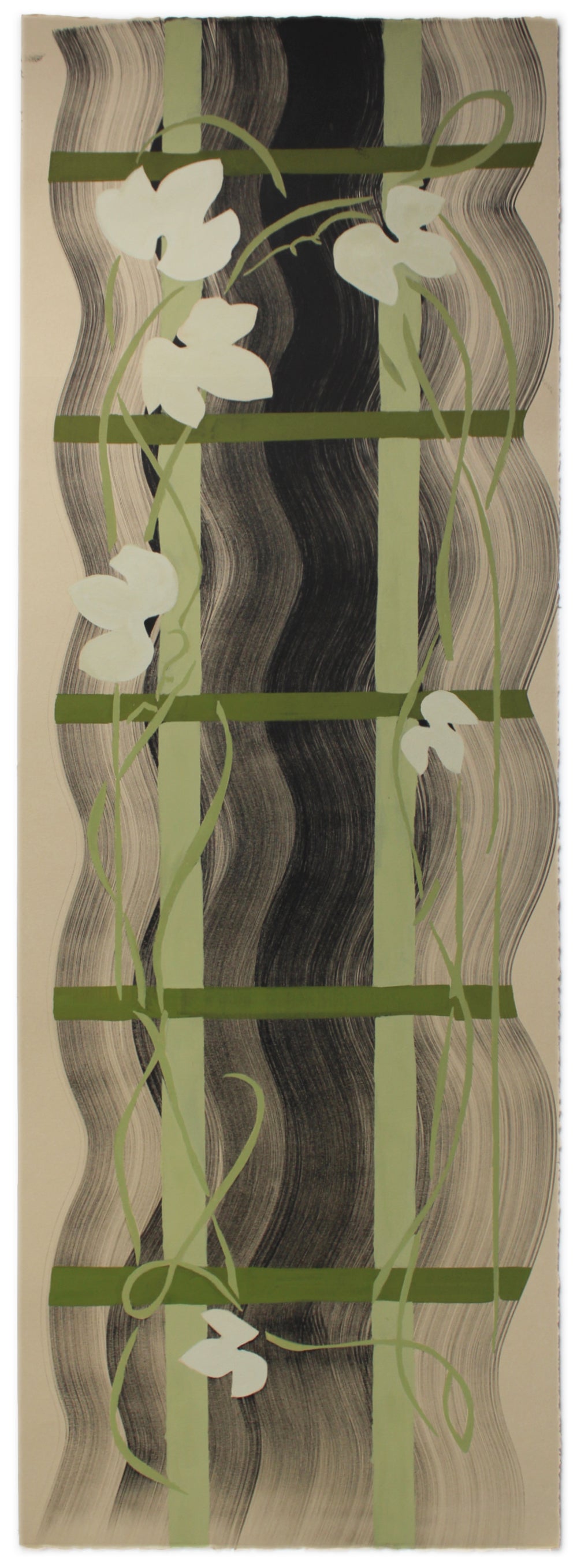 Painting by Anna Koeferl titled "Ivy Trellis No. 1" - 2.