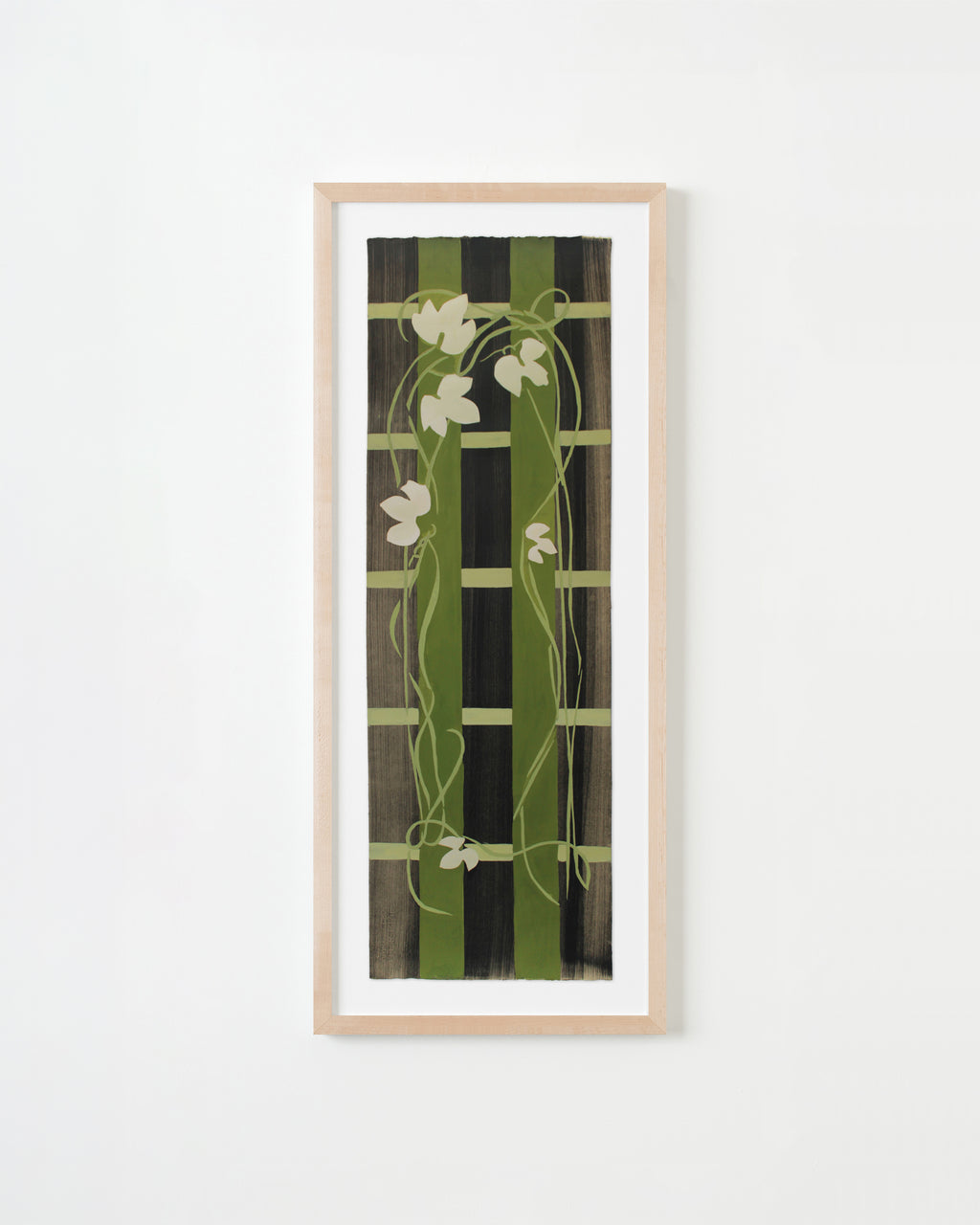 Painting by Anna Koeferl titled "Ivy Trellis No. 2" - 4.