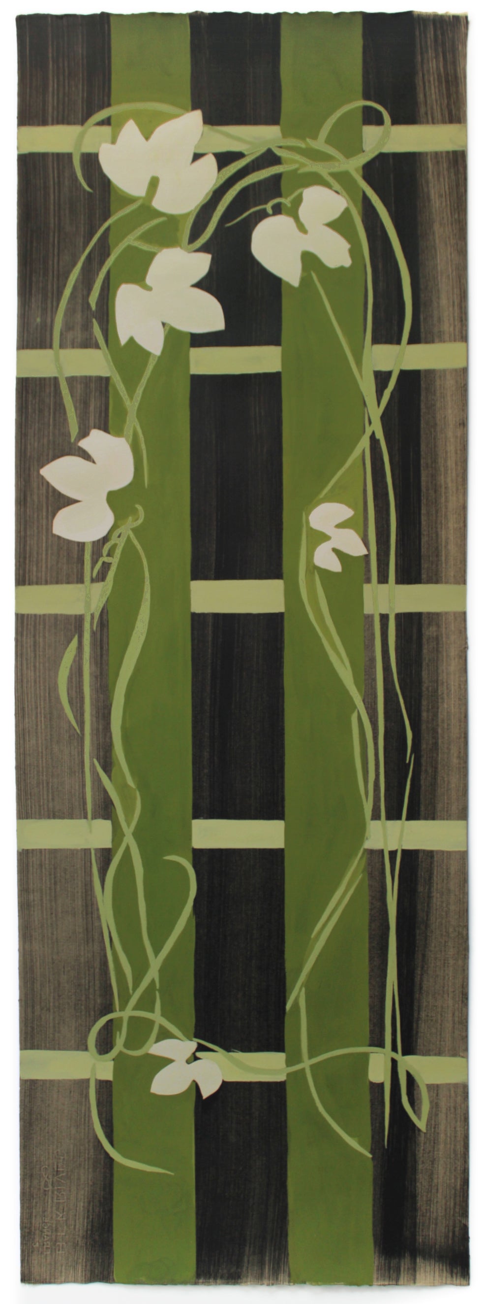 Painting by Anna Koeferl titled "Ivy Trellis No. 2" - 2.
