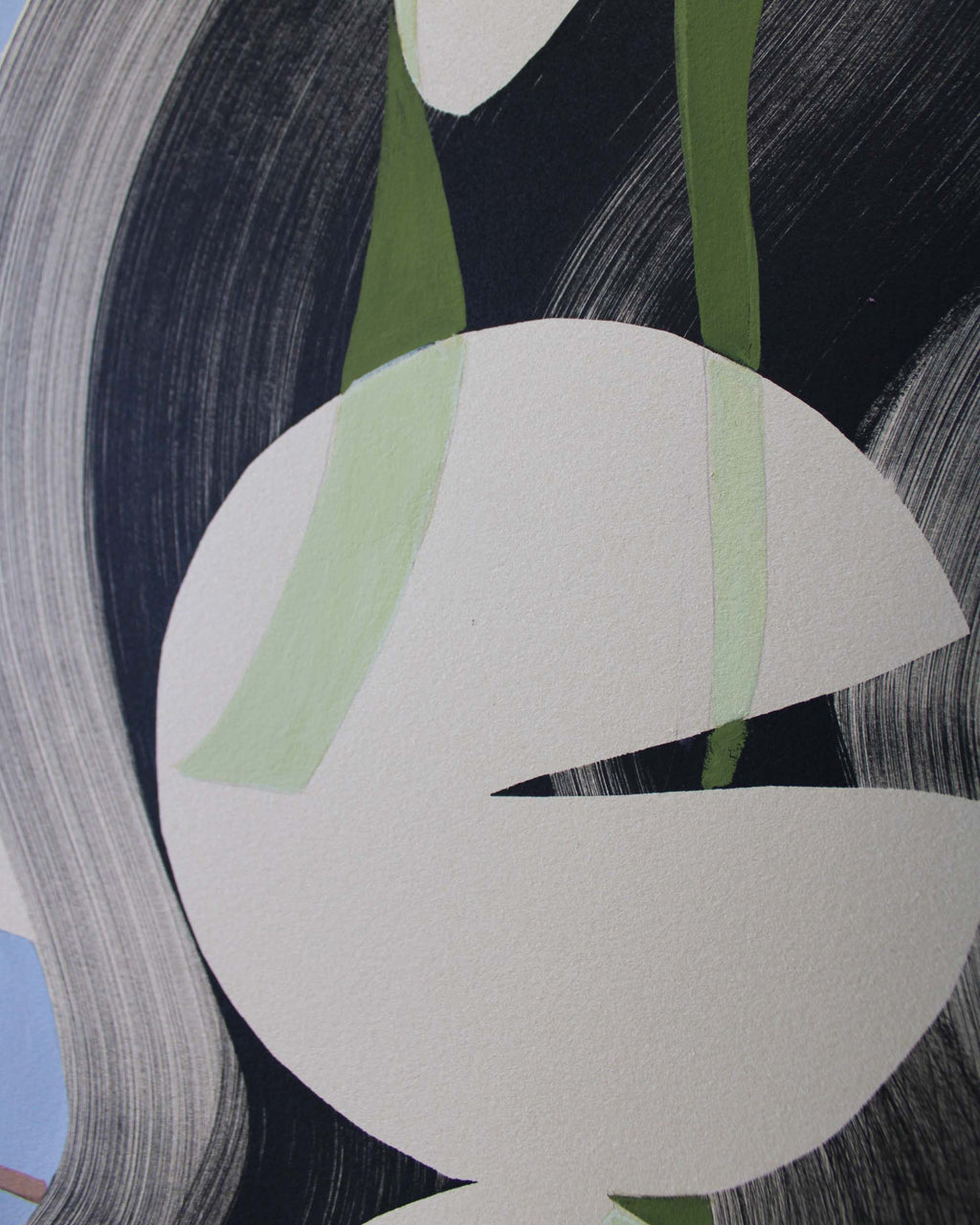 Painting by Anna Koeferl titled "Lilypad in Stripes No. 4" - 4.