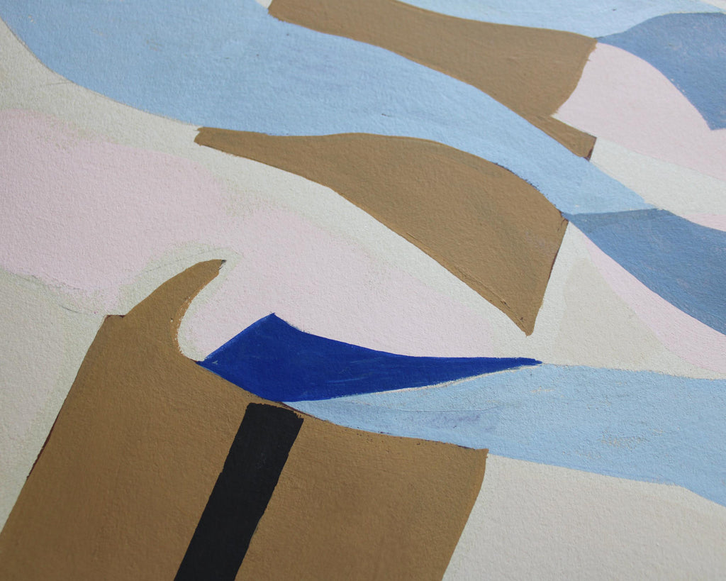 Painting by Anna Koeferl titled "Lilypads in Stripes No. 1" - 3.