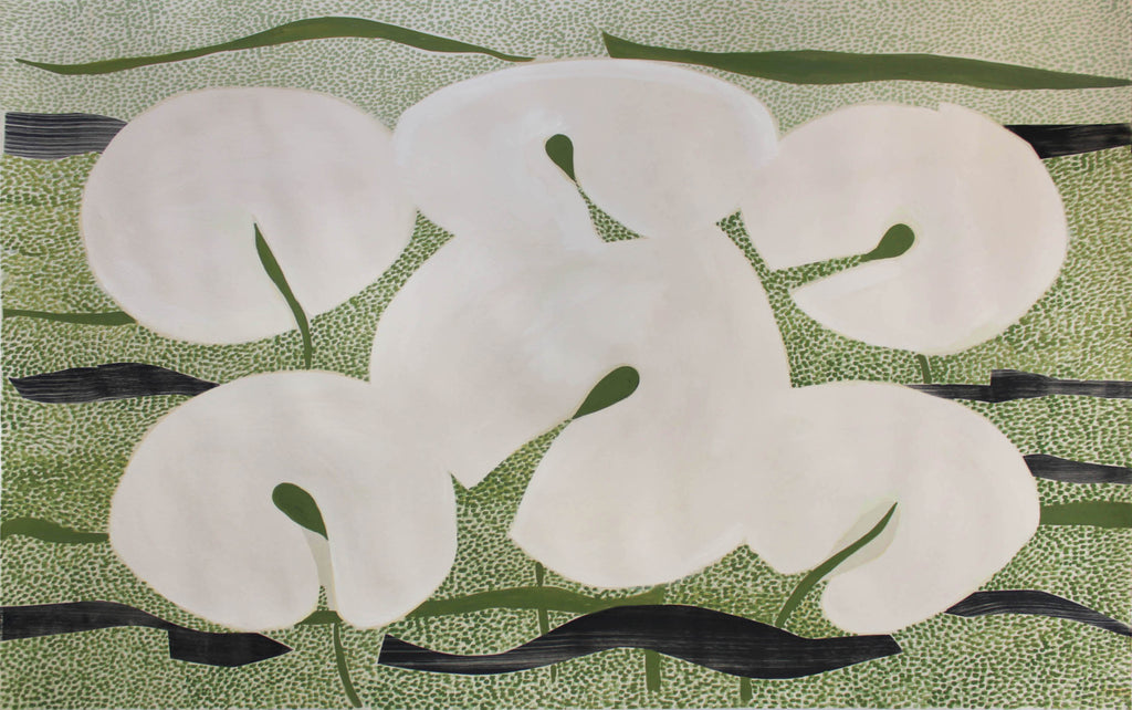 Painting by Anna Koeferl titled "Lilypads No. 2" - 2.