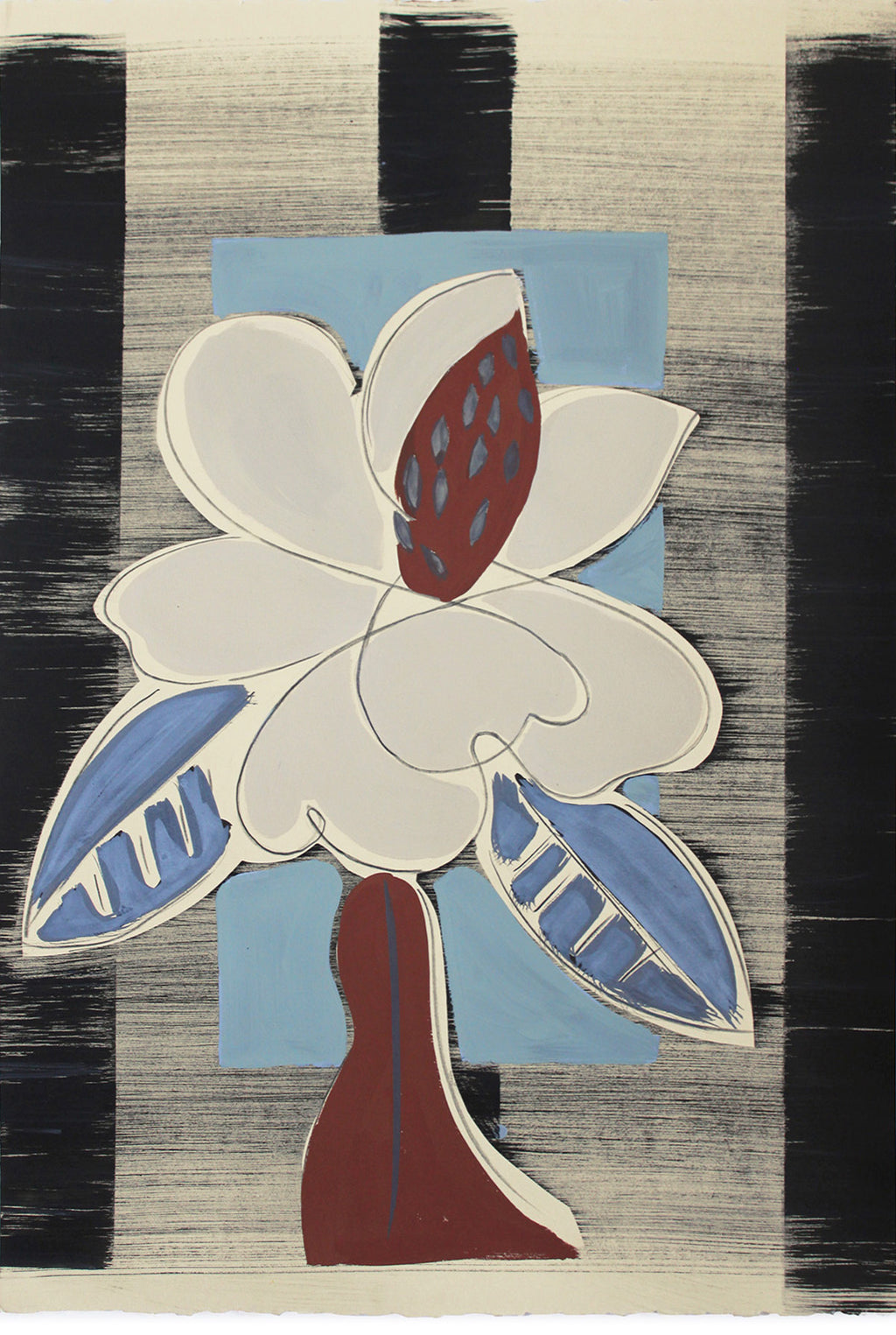 Painting by Anna Koeferl titled "Magnolia No. 2" - 2.