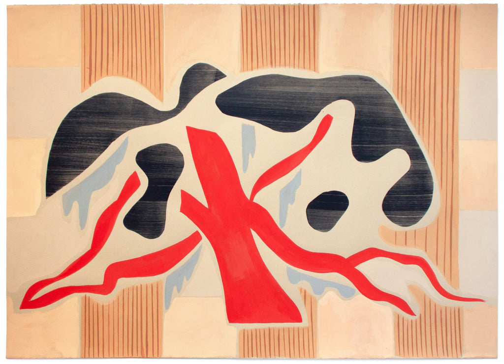 Painting by Anna Koeferl titled "Oak in Red" - 2.