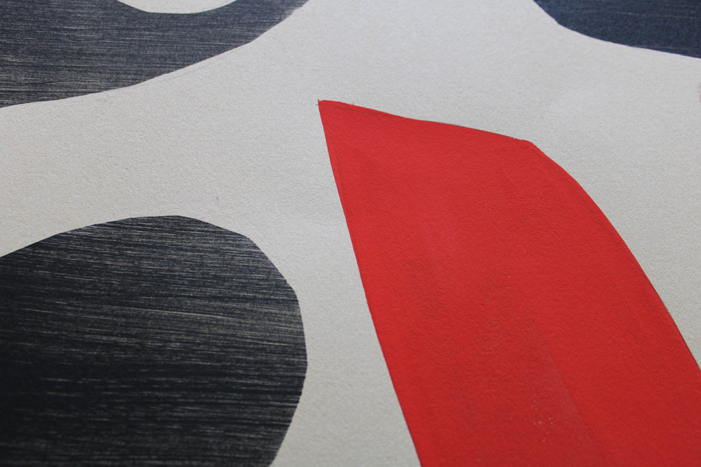 Painting by Anna Koeferl titled "Oak in Red" - 3.