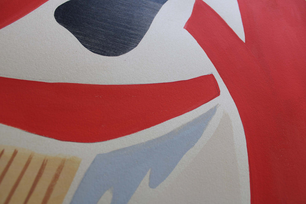 Painting by Anna Koeferl titled "Oak in Red" - 4.