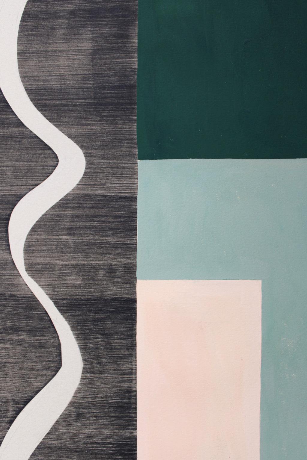 Painting by Anna Koeferl titled "Patchwork Trellis No. 1" - 5.