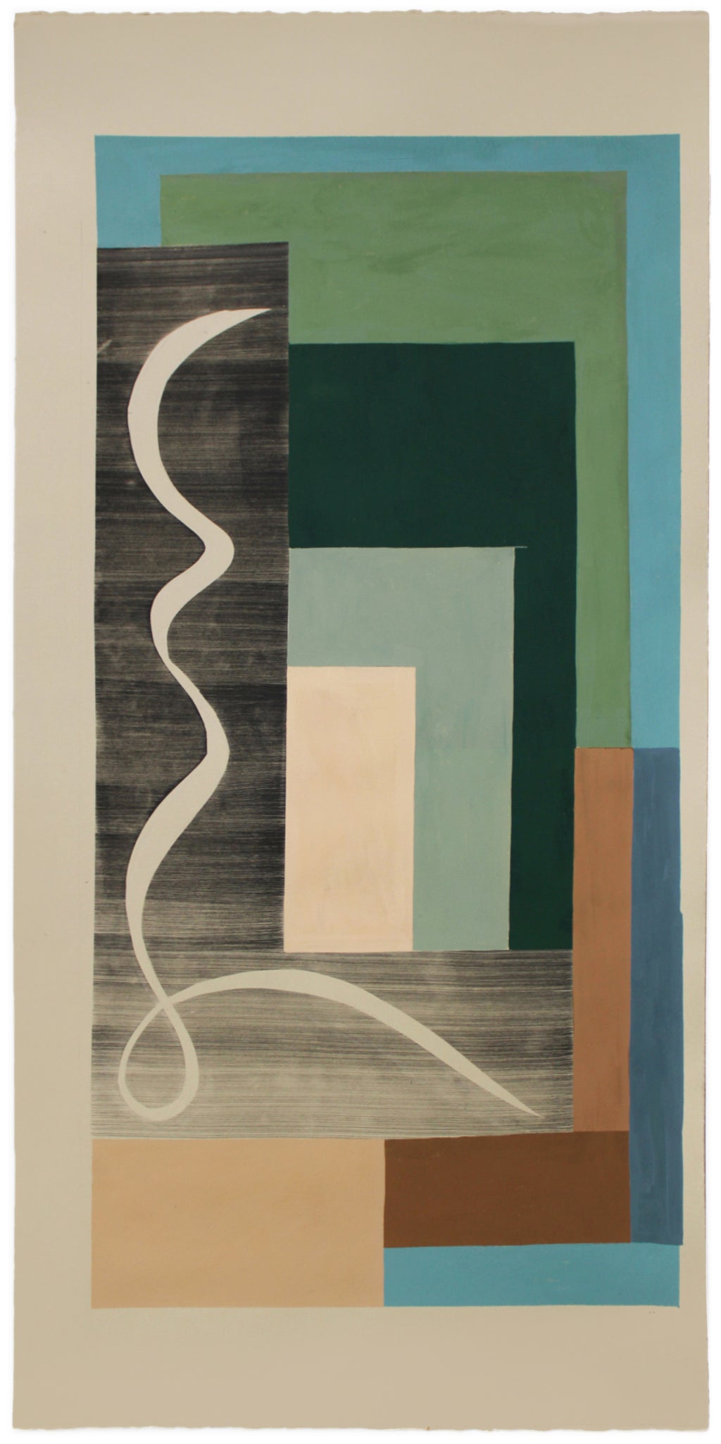 Painting by Anna Koeferl titled "Patchwork Trellis No. 1" - 2.