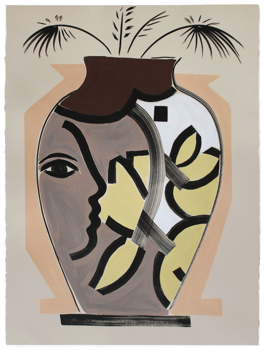 Painting by Anna Koeferl titled "Palmetto Vase No. 3" - 2.