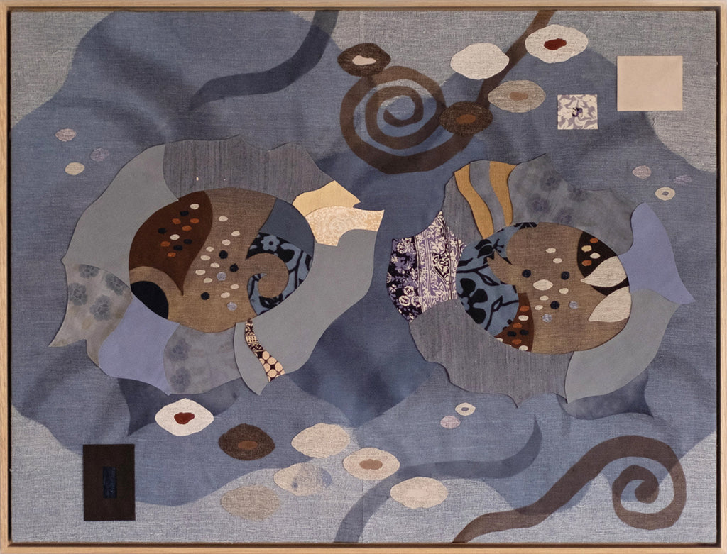 Mixed Media by Anton Nazarko titled "Two Flowers (Blue)" - 2.