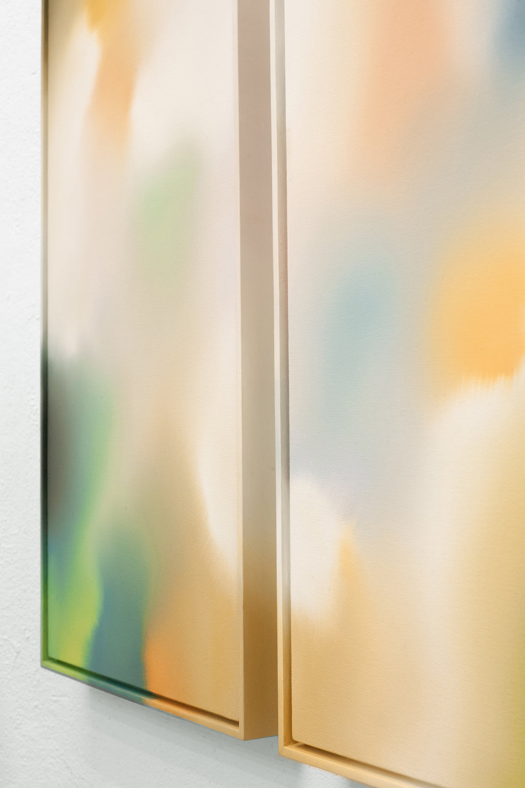 Painting by Arantxa Solis titled "Day's Eye Diptych" - 3.